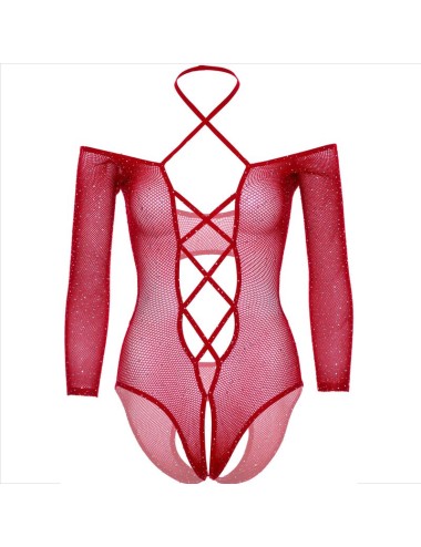 LEG AVENUE - BODY CROTHLESS CON ROSSO LUCIDO