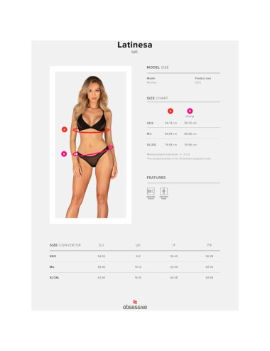 OBSESSIVE - LATINESA SET DUE PEZZI XL/XXL