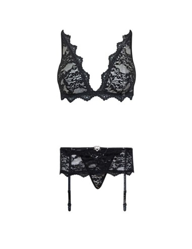 LIVCO CORSETTI FASHION - BELITA LC 90231 REGGISENO + SLIP + REGGISENO NERO S/M