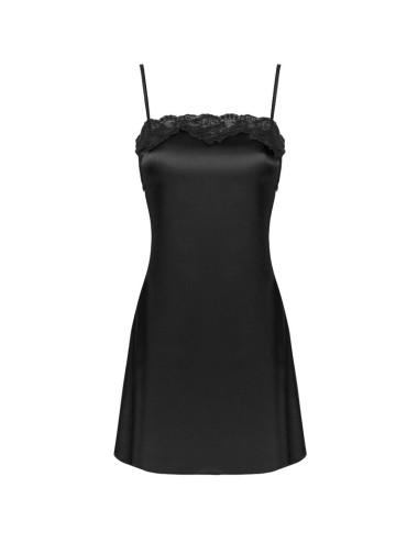 LIVCO CORSETTI FASHION - JACQUELINE LC 90249 VESTAGLIA + CAMICIA + PANTY NERO L/XL