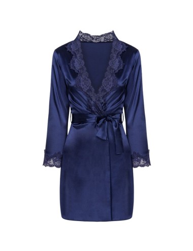 LIVCO CORSETTI FASHION - JACQUELINE LC 90249 VESTAGLIA + CAMICIA + PANTY BLU NAVY S/M