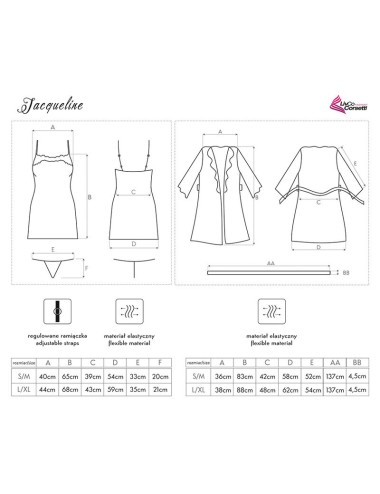 LIVCO CORSETTI FASHION - JACQUELINE LC 90249 VESTAGLIA + CAMICIA + PANTY BLU MARINO L/XL