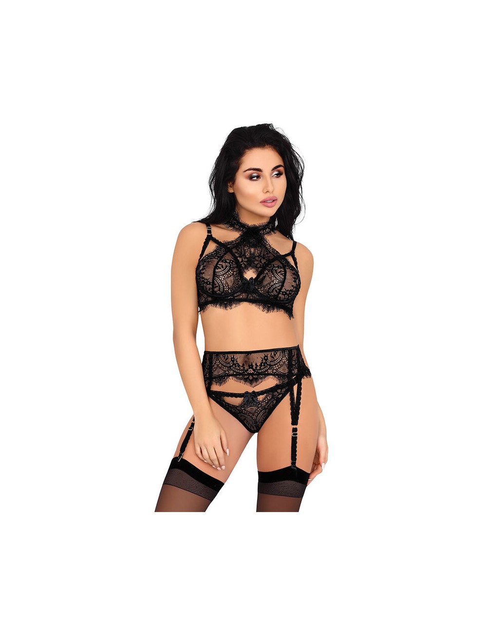LIVCO CORSETTI FASHION - MAJALESA LC 90526 REGGISENO + REGGISENO + SLIP NERO L/XL LIVCO CORSETTI FASHION - MAJALESA LC 90526 REGGISENO + REGGISENO + SLIP NERO L/XL