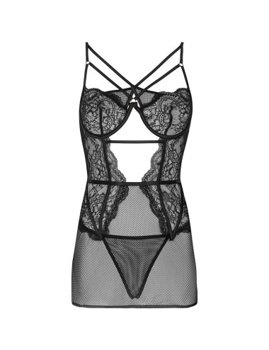 LIVCO CORSETTI FASHION - CAMICIA + SLIP BARIRIN LC 90633 NERO