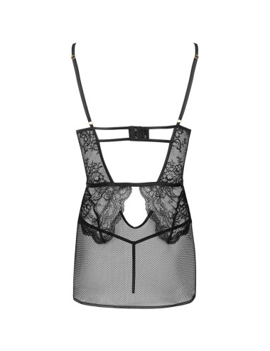 LIVCO CORSETTI FASHION - CAMICIA + SLIP BARIRIN LC 90633 NERO