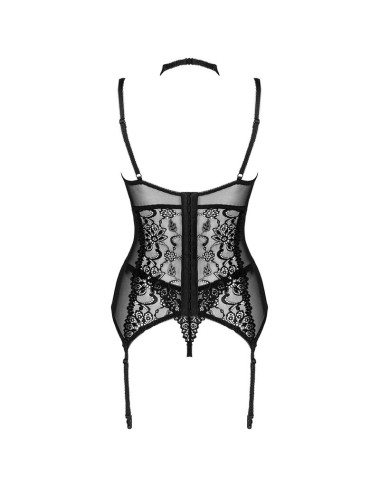 LIVCO CORSETTI FASHION - GIELLANDRA FOR THE SENSES COLLEZIONE CORSETTO + PANTY NERO L/XL