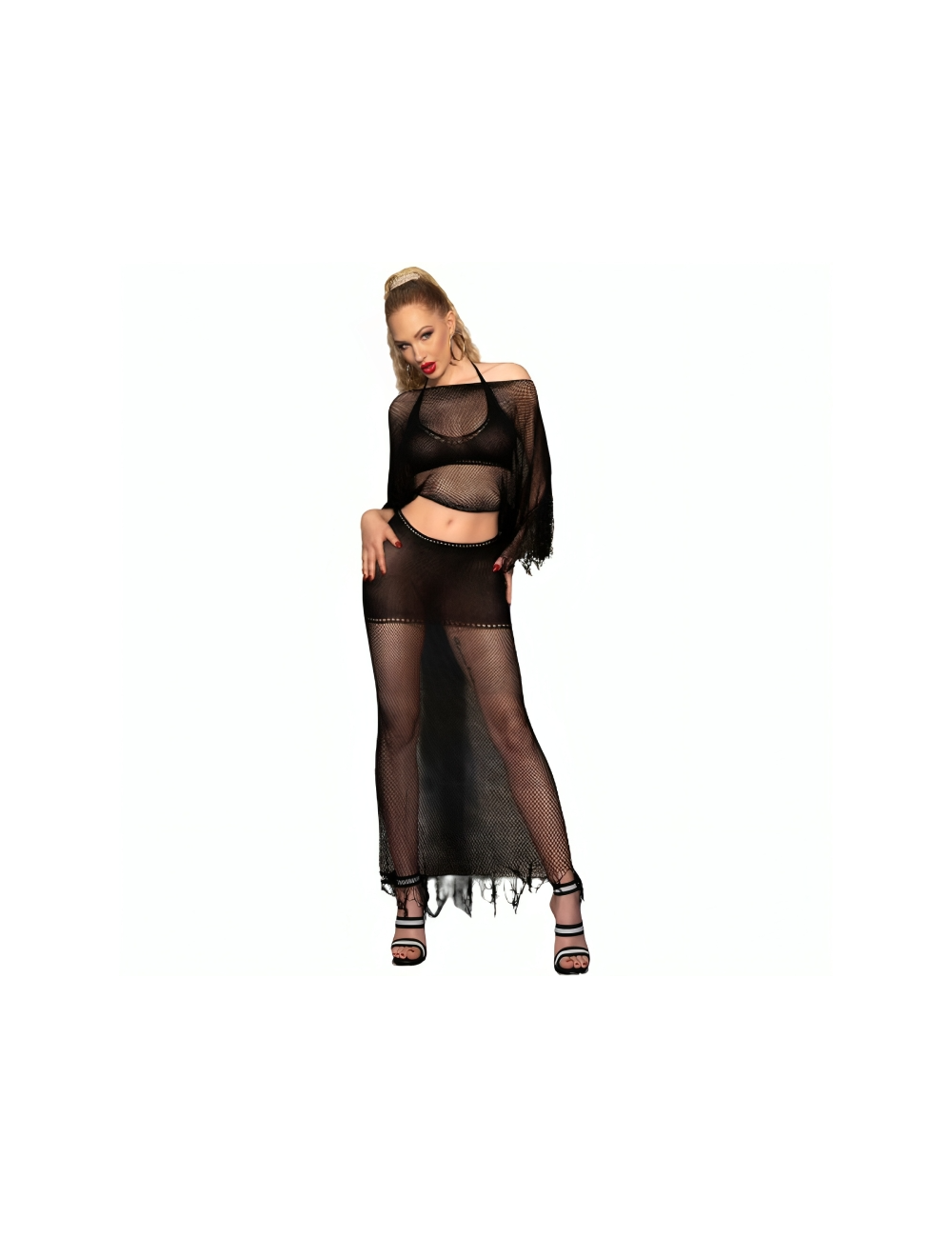 CHILIROSE - CR 4666 TOP E GONNA NERO S/M