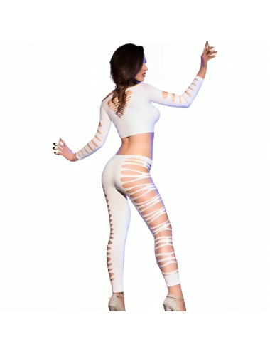 CHILIROSE - CR 3654 TOP E LEGGINS BIANCO S/M