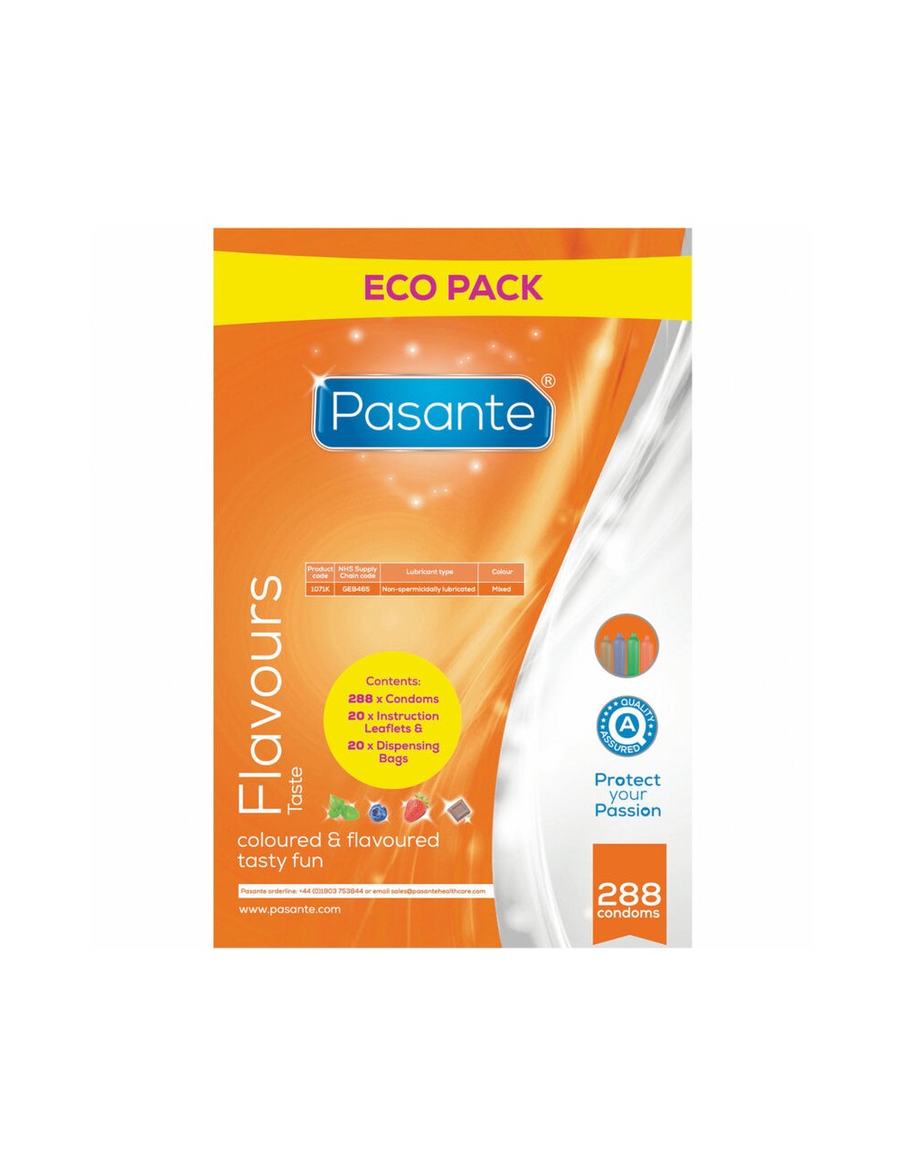 PASANTE - PRESERVATIVI ECO PACK GUSTI BORSA 288 UNIT PASANTE - PRESERVATIVI ECO PACK GUSTI BORSA 288 UNIT