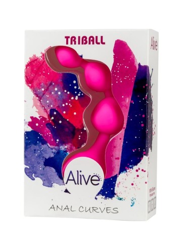 ALIVE - SFERE ANALI IN SILICONE TRIBALL ROSA 15 CM