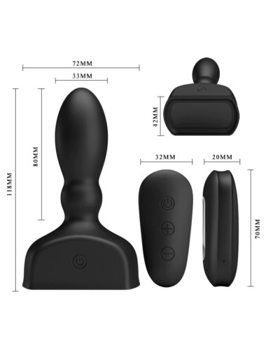 MR PLAY - TELECOMANDO PLUG ANALE GONFIABILE NERO