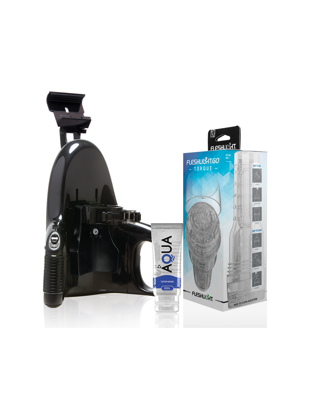 FLESHLIGHT - GO MASTURBADOR TORQUE ICE + LANCIO UNIVERSALE + LUBRIFICANTE DI QUALITÀ AQUA 50 ML FLESHLIGHT - GO MASTURBADOR TORQUE ICE + LANCIO UNIVERSALE + LUBRIFICANTE DI QUALITÀ AQUA 50 ML