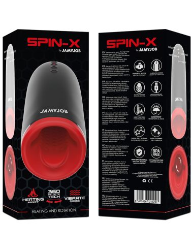 JAMYJOB - MASTURBATORE RISCALDANTE E ROTANTE SPIN-X