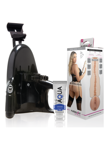 FLESHLIGHT - MIA MALKOVA BOSS LEVEL + LANCIO UNIVERSALE + LUBRIFICANTE AQUA QUALITÀ 50 ML