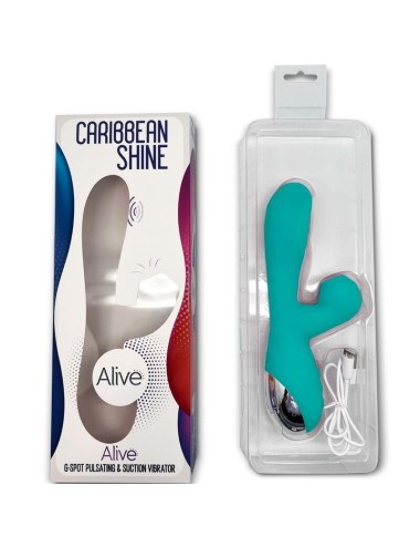 ALIVE - VIBRATORE SHINE CARIBBEAN E VENTOSA BLU