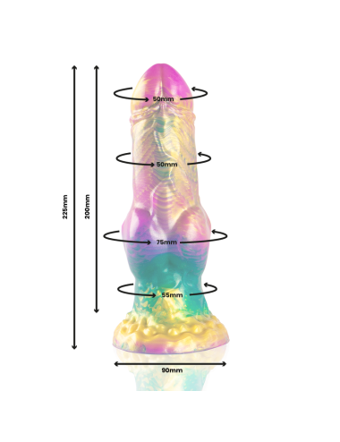 EPIC - DILDO IRIS CON TESTICOLI ARCOBALENO DI PIACERE