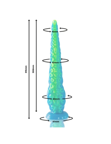 EPIC - DILDO FLUORESCENTE CON TENTACOLI SOTTILI DI SCYLLA DIMENSIONI GRANDI