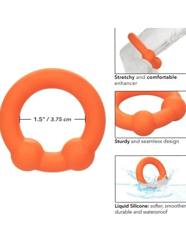 CALIFORNIA EXOTICS - ALPHA ANELLO DUAL BALL ARANCIONE