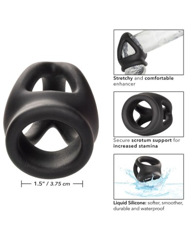 CALIFORNIA EXOTICS - ALPHA ANELLO DUAL CAGE NERO