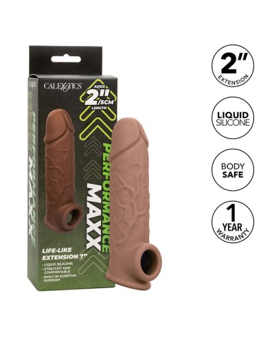 CALIFORNIA EXOTICS - PERFORMANCE MAXX LIFE-LIKE EXTENSION 7 PELLE MARRONE