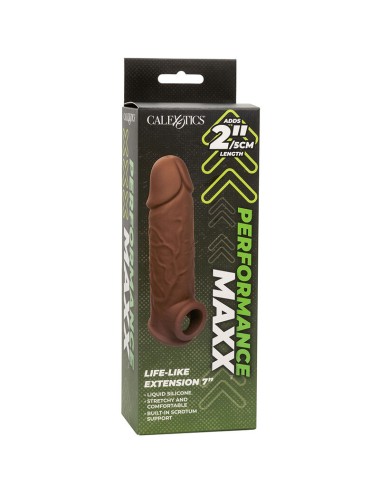 CALIFORNIA EXOTICS - PERFORMANCE MAXX LIFE-LIKE EXTENSION 7 PELLE MARRONE