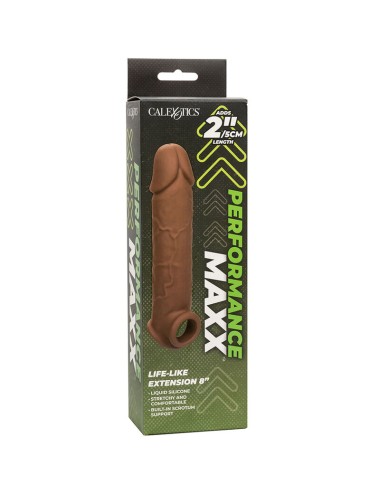 CALIFORNIA EXOTICS - PERFORMANCE MAXX LIFE-LIKE EXTENSION 8 PELLE MARRONE