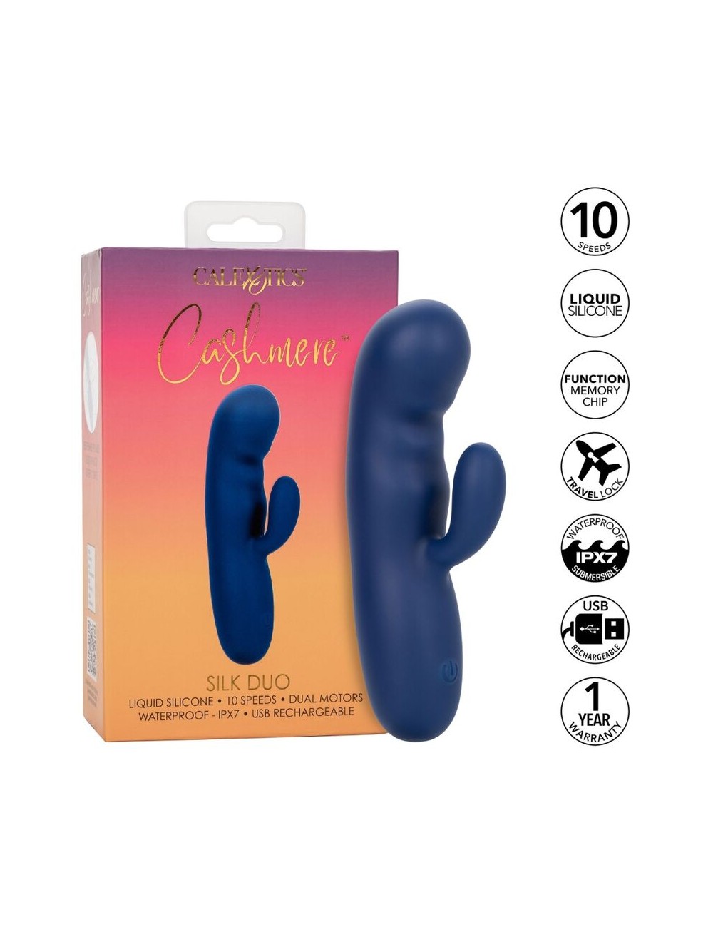 CALIFORNIA EXOTICS - CASHMERE SETA DUO BLU CALIFORNIA EXOTICS - CASHMERE SETA DUO BLU