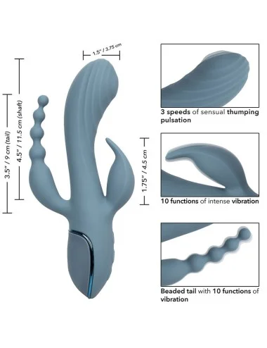 CALIFORNIA EXOTICS - VIBRATORE TRIPLE ECSTASY GRIGIO