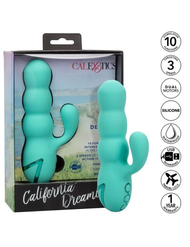 CALIFORNIA EXOTICS - VIBRATORE DEL MAR DIVA RABBIR AQUA GREEN DI CALIFORNIA DREAMING