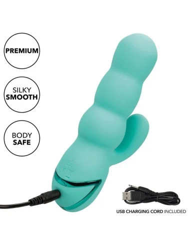 CALIFORNIA EXOTICS - VIBRATORE DEL MAR DIVA RABBIR AQUA GREEN DI CALIFORNIA DREAMING