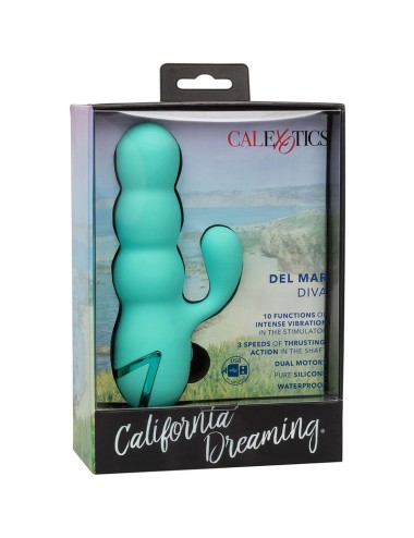 CALIFORNIA EXOTICS - VIBRATORE DEL MAR DIVA RABBIR AQUA GREEN DI CALIFORNIA DREAMING