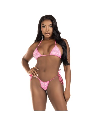 LEG AVENUE - BIKINI DIAMANTI FUCSIA