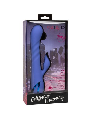 CALIFORNIA EXOTICS - LA LOVE VIBRATOR & SUCKER BLUE DI CALIFORNIA DREAMING