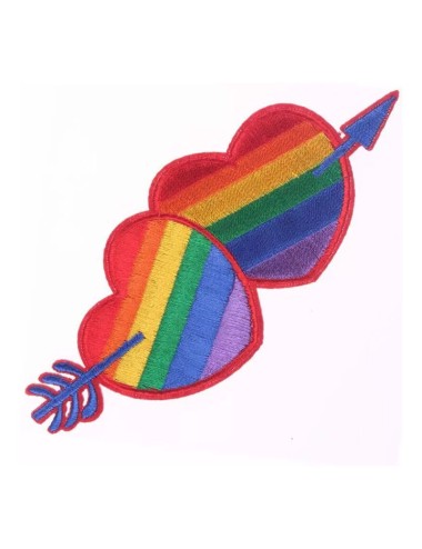 PRIDE - PATCH A CUORE CON BANDIERA LGBT