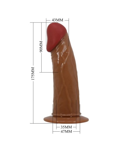 PRETTY LOVE - IMBRAGATURA SLIP STARKS DILDO VIBRAZIONE MULTI-SPEED 17,5 CM MARRONE CHIARO