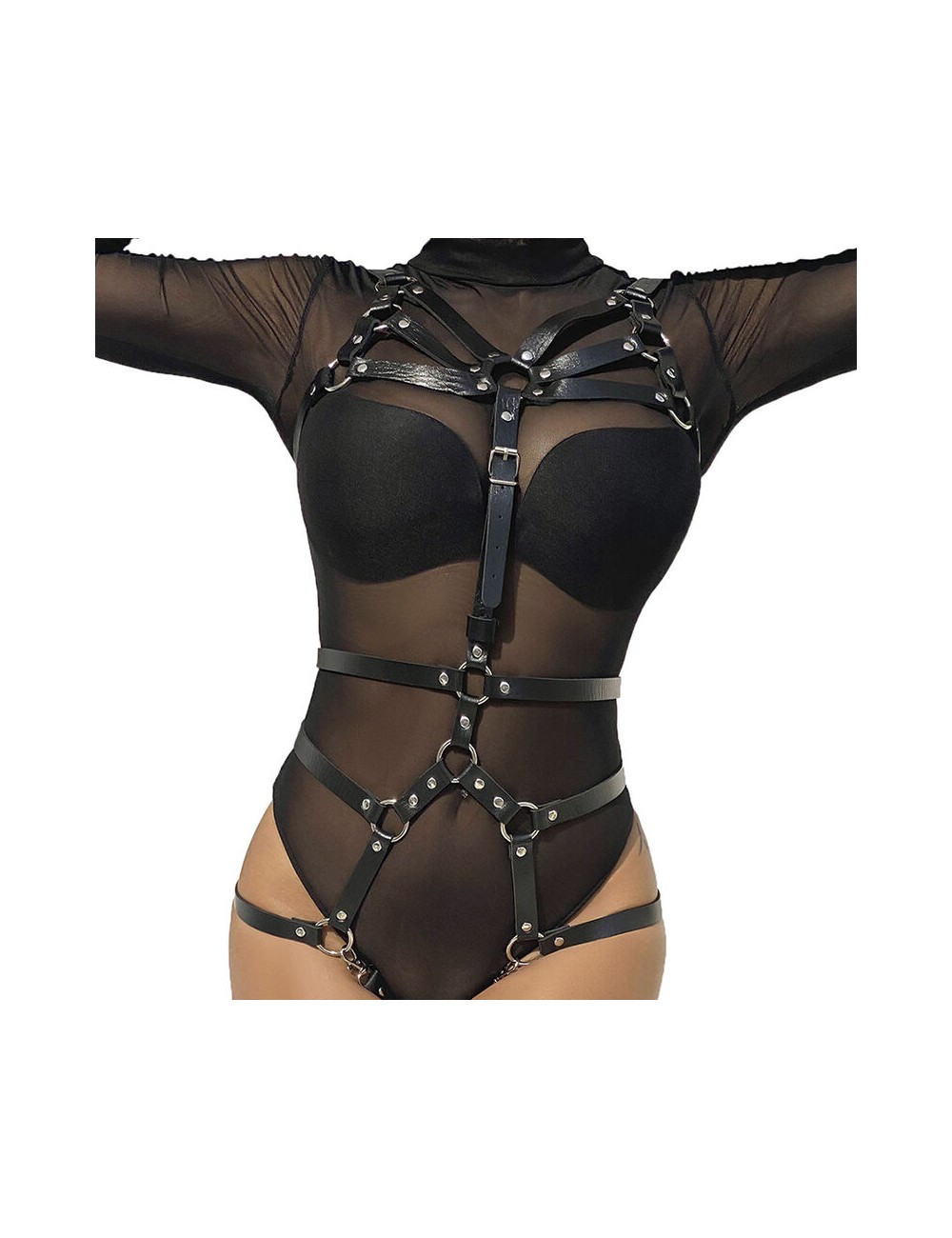 SUBBLIME - PETTORINA CINGHIE REGOLABILI IN PELLE NERO TAGLIA UNICA SUBBLIME - PETTORINA CINGHIE REGOLABILI IN PELLE NERO TAGLIA UNICA