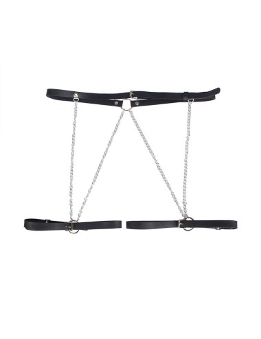SUBBLIME - CINTURA IN PELLE NERA TAGLIA UNICA