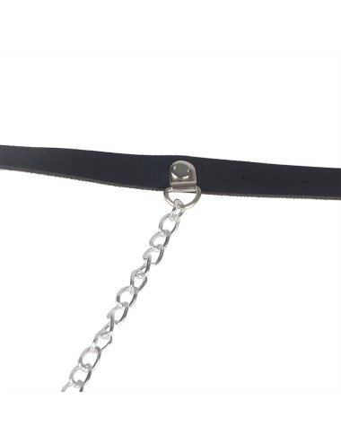 SUBBLIME - CINTURA IN PELLE NERA TAGLIA UNICA