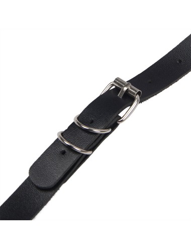 SUBBLIME - IMBRACATURA COMPLETA CON FIBBIE IN PELLE NERA TAGLIA UNICA