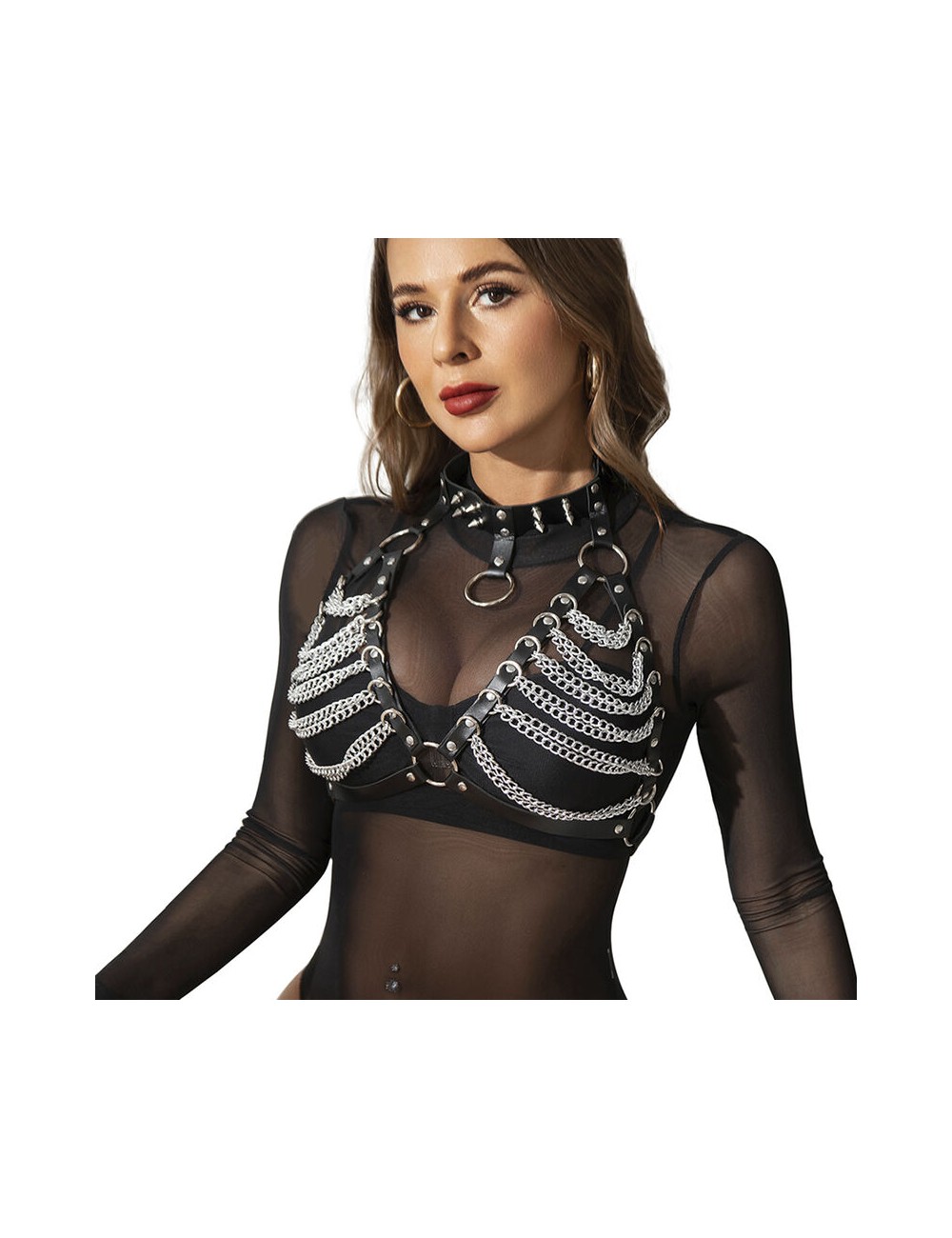 SUBBLIME - IMBRAGATURA REGGISENO E COLLANA CON CATENE TAGLIA UNICA SUBBLIME - IMBRAGATURA REGGISENO E COLLANA CON CATENE TAGLIA UNICA