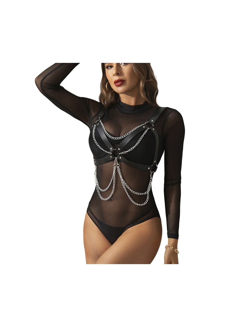 SUBBLIME - REGGISENO IMBRACATURA CON CATENA DETTAGLIO TAGLIA UNICA SUBBLIME - REGGISENO IMBRACATURA CON CATENA DETTAGLIO TAGLIA UNICA