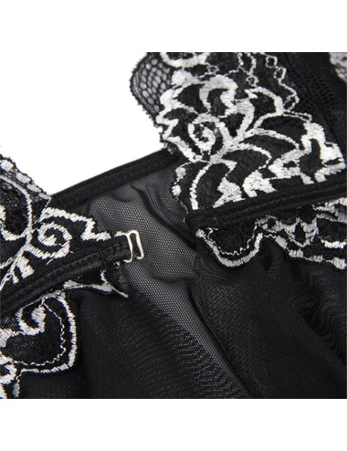 SUBBLIME - BABYDOLL IN TESSUTO TULLE PIZZO SUL PETTO L/XL