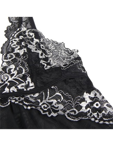 SUBBLIME - BABYDOLL IN TESSUTO TULLE PIZZO SUL PETTO L/XL