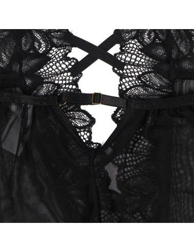 SUBBLIME - TEDDY HALTER COLLO SCHIENA NUDA PIZZO NERO S/M
