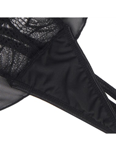 SUBBLIME - TEDDY HALTER COLLO SCHIENA NUDA PIZZO NERO S/M