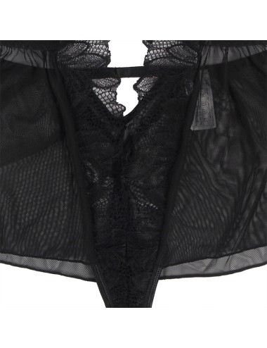 SUBBLIME - TEDDY HALTER COLLO SCHIENA NUDA PIZZO NERO S/M