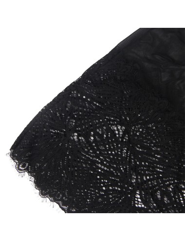SUBBLIME - BABYDOLL CON SPALLINE REGOLABILI IN PIZZO NERO S/M