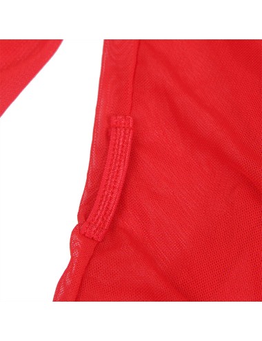 SUBBLIME - VESTAGLIA IN TESSUTO TRASPARENTE CON DETTAGLI IN PIZZO ROSSO S/M
