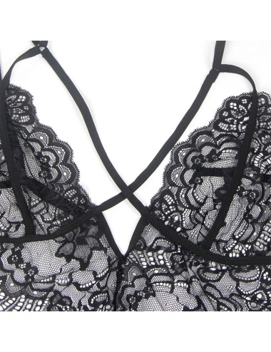 SUBBLIME - COSTUME POLIZIA BODY IN PIZZO NERO S/M
