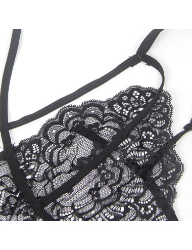 SUBBLIME - COSTUME POLIZIA BODY IN PIZZO NERO S/M